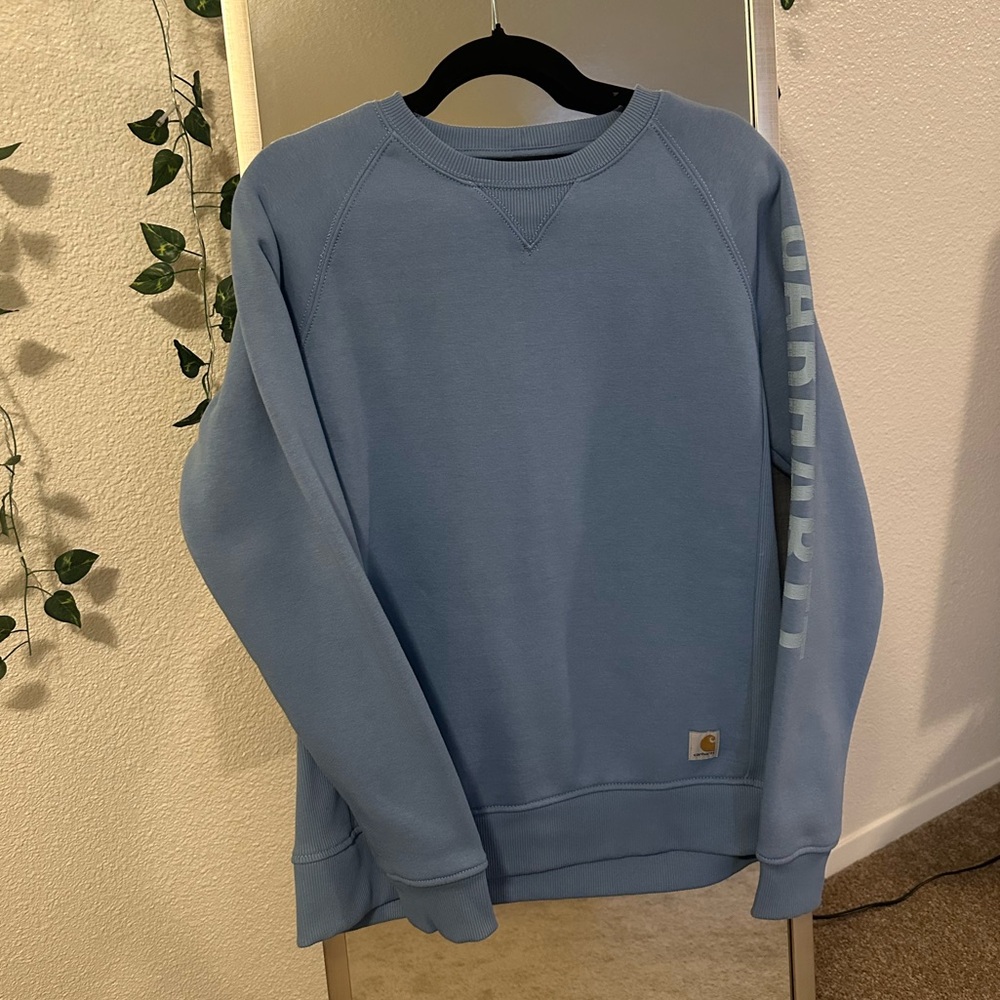 Carhartt Women's Crewneck Sweater in Light Blue
